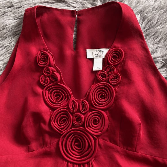 Ann Taylor Loft V-neck Sleeveless Chiffon Dress - Picture 3 of 3